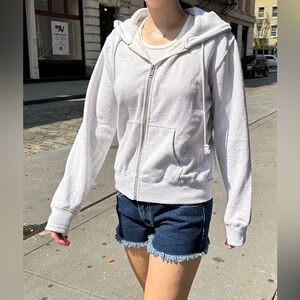 ❌❌SOLD❌❌ Brandy Melville Christy Gray Zip-Up Hoodie Regular Fit